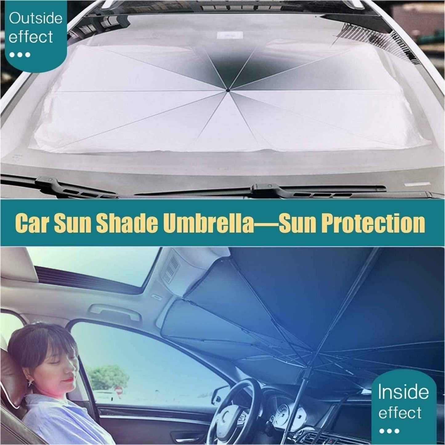 Car Windshield Sun Shade Umbrella for Ultimate UV Protection and Cooling