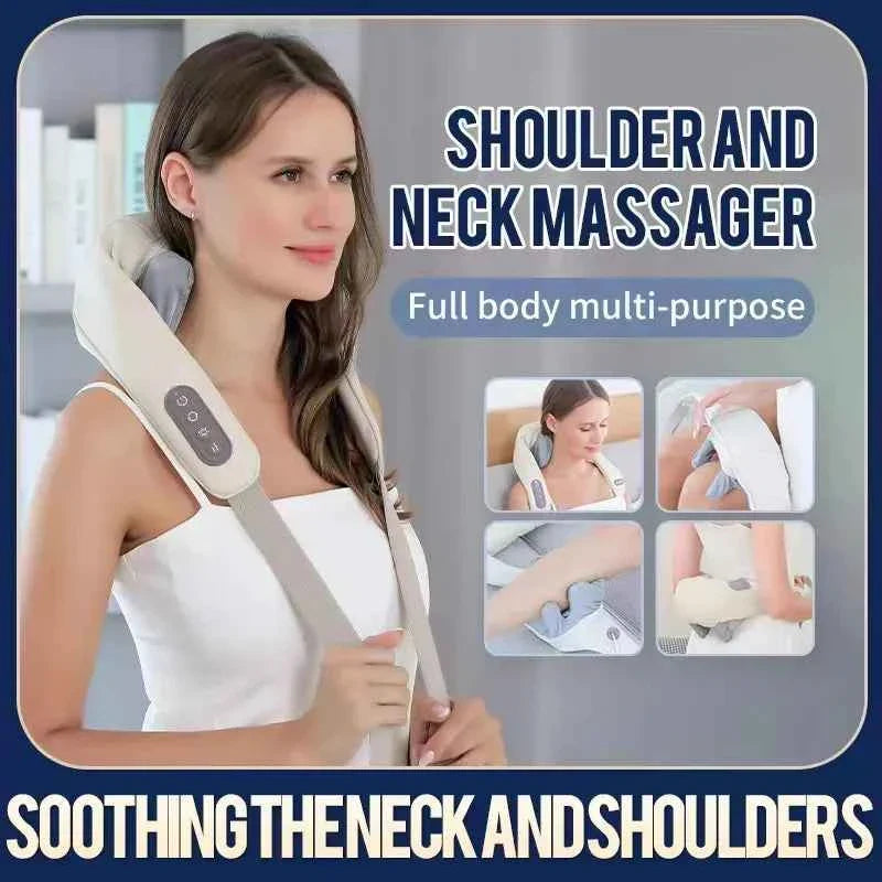 RelaxEase Neck and Shoulder Massager for Ultimate Relief and Comfort